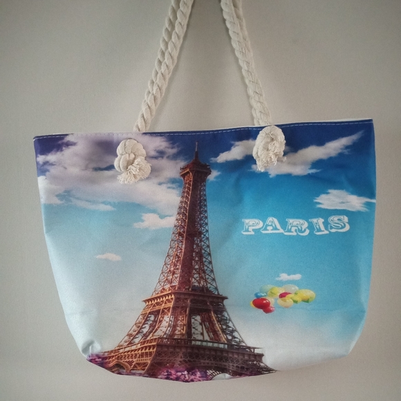 🗼👜 Paris Eiffel Tower Bag 👜🗼| Tote, Beach 🏖️ or Shopping 🛍️ Bag - Picture 2 of 7